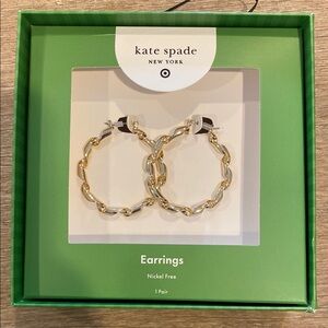 Metal ribbon hoop earrings - kate spade new york x Target Gold